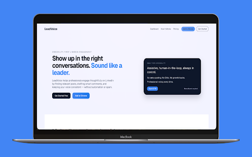 LeadVoice :: LinkedIn Presence & Comment Assistant
