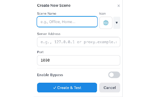 SOCKS5 Configurator Pro :: Scene-based SOCKS5 proxy configurator with easy scene switching