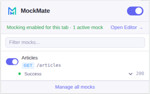 MockMate :: Mock backend HTTP requests for development.