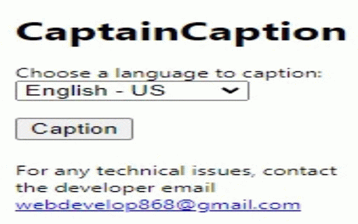 CaptainCaption :: Automatically generates accurate captions for audio and video content in real-time.