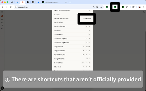 Claude Shortcut Effective Extension :: Safer send, vim-like scroll, model toggles, temporary chats, and clean UI for Claude.