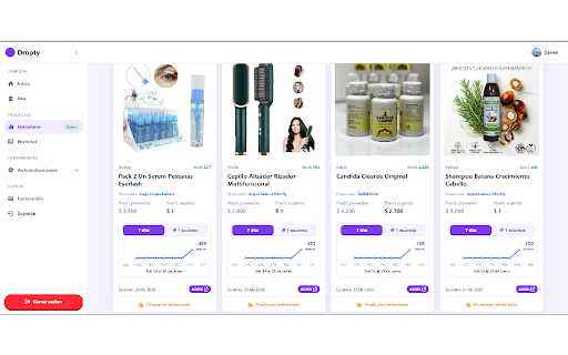 Dropty :: Muestra y ordena los productos mas vendidos con un clic