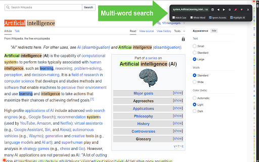 Super Find Bar :: Advanced in-page search with multi-term highlighting, fuzzy search, smart scrolling, and dynamic content detection