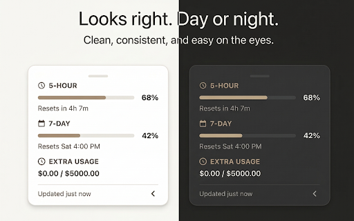 Claude Meter :: See your Claude usage instantly — clean, native, and always visible.