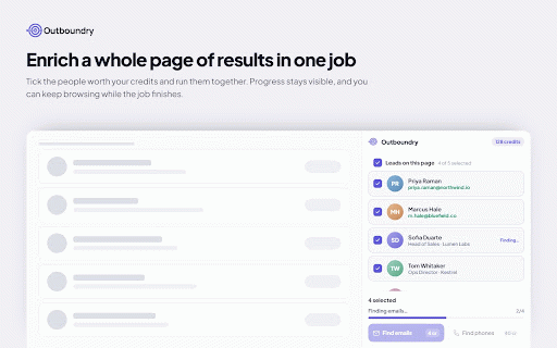 Outboundry: B2B Email & Lead Finder :: Find verified work emails while you browse, then add leads to Outboundry campaigns — without leaving the page.