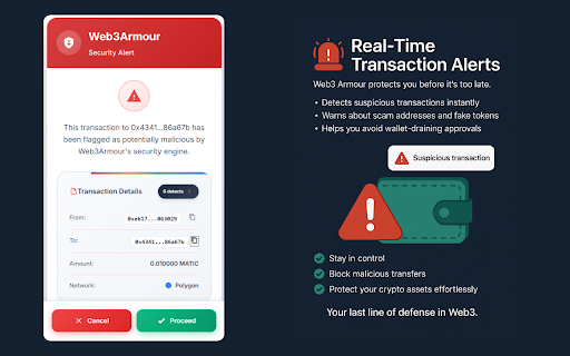 Web3 Armour :: Web3 Armour defends your crypto wallet from phishing attempts and protects seed phrases from leaks.
