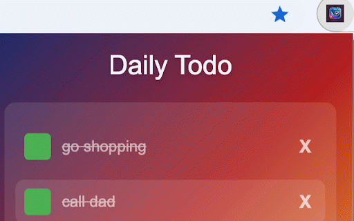Daily Todo :: A daily todo extension for Chrome