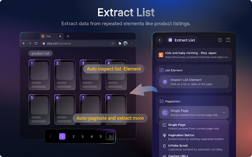 ExtractCat - Smart Web Scraper :: Extract data instantly: Scrape lists, details, images & emails from any website with a few clicks. No coding, export to Excel.