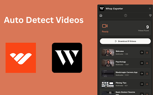 Whop Exporter - Whop Videos Downloader :: Whop Exporter: Export & Download Whop Course Videos in Bulk