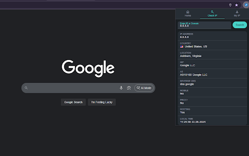 SiteIP :: Displays the real server IP information for the current site.