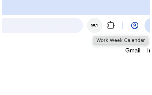 Work Week Calendar :: Displays the current work week and day.
