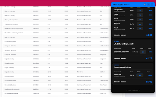 InternalCalc :: Smart internal marks calculator for Amrita students—instantly calculates weighted totals.