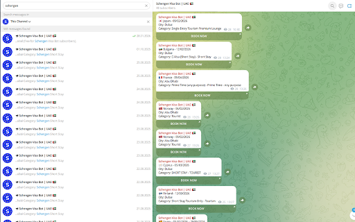 Schengen Appointment Tracker: VFS, BLS, TLS :: Instant Schengen visa appointment alerts via Telegram (UK & UAE).