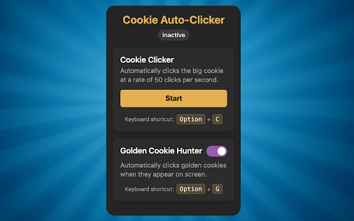 Cookie Auto Clicker :: Cookie Auto Clicker: 50 Clicks/Sec | Auto Golden Cookie Hunter | Works in Background | Boost Production | No Manual Clicking