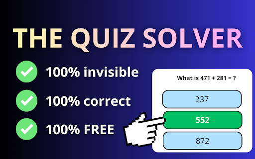 The Quiz Solver :: Solve any quiz with AI! Double-click a question to get the answer instantly.