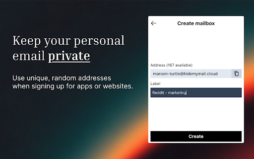 Hide My Mail :: Create unique, random email addresses that forward to your real inbox, using Cloudflare
