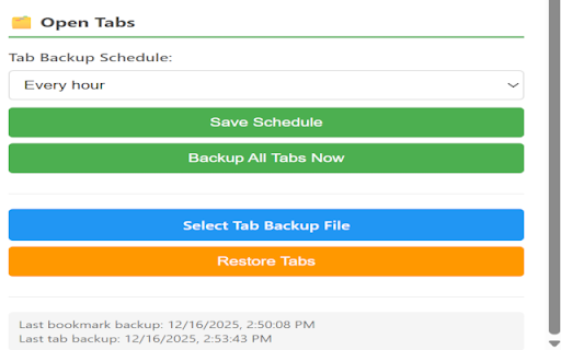 Bookmark & Tab Backup :: Automatically backup and restore your bookmarks and tabs on a schedule