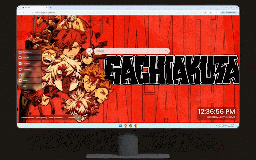 Gachiakuta Live Wallpaper :: Dynamic character collage with bold red background and striking black logo design.