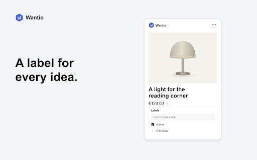 Wantio — Add to Wishlist :: Save products to your Wantio wishlist from the current page.