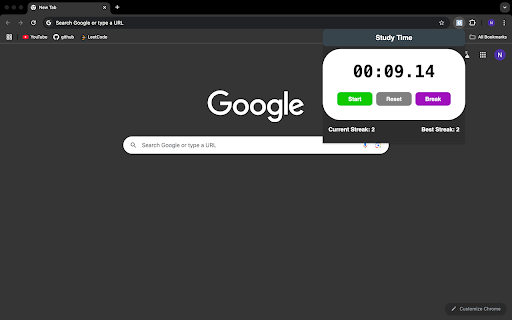studyBud :: Study helper. Times how long you've studied for, and your breaks