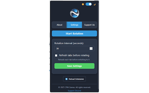 Easy 3-2-1 Revolver :: Automatically rotate through open tabs. For signage, office displays, metrics and more.