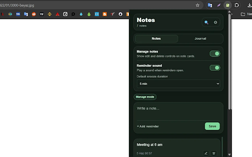 ChromeNoteReminder :: A stylish note-taking, journal, and reminder extension.
