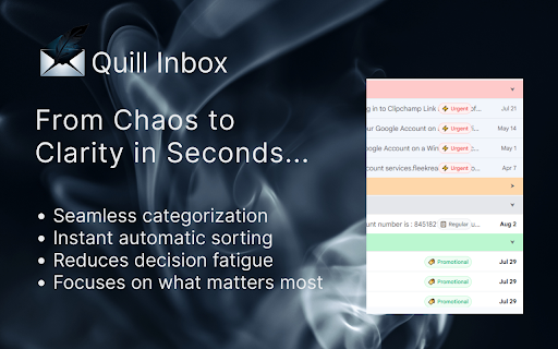 Quill Inbox :: AI-powered email categorization, prioritization, and composition assistant for Gmail
