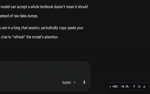 Tokeny :: Live token counter for AI chat interfaces — with context rot warnings.
