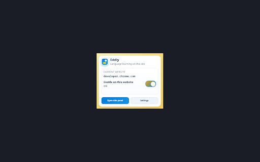 Eddly Language Learning :: Replace page words with AI target-language picks. Grammar tips in Chrome tooltips or side panel.