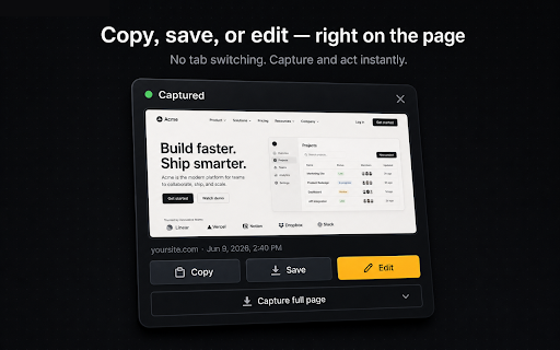 Snappy :: Capture, watermark, and timestamp gorgeous screenshots in one click, then drop them on a stylish backdrop.