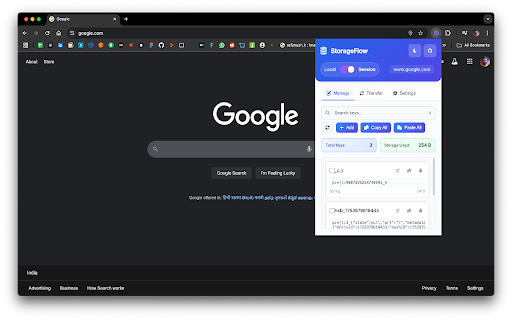 StorageFlow - Browser Storage Manager :: Easily manage localStorage & sessionStorage with import/export, edit, and sync tools. Ideal for devs & power users.