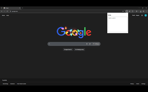 Simple Notepad :: A simple note-taking extension that saves what the user writes.