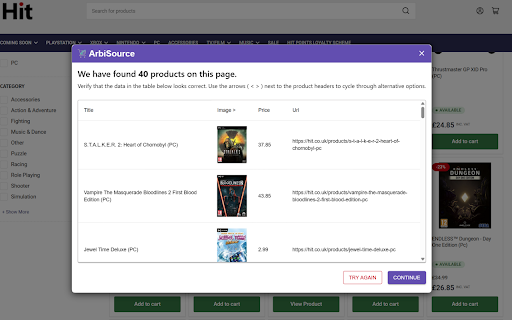 ArbiSource – Custom Scan Assistant :: Unlock Profitable Opportunities On Any Retailer
The ArbiSource Chrome Extension is your ultimate companion for online arbitrage,…