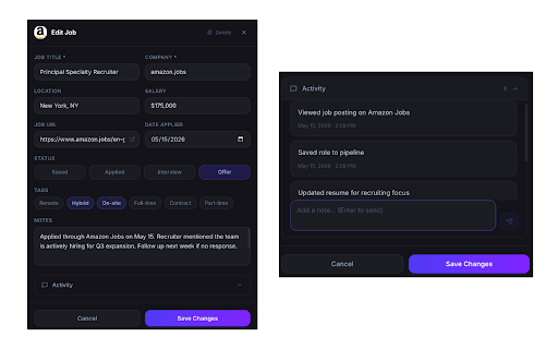 Candidight - Job Application Tracker :: Track job applications from LinkedIn, Glassdoor, Workday, Greenhouse, Lever, and more.
