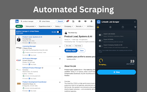 LinkedIn Job Scraper :: LinkedIn Job Scraper – Extract LinkedIn Jobs & Export Listings to CSV, JSON, Excel Fast