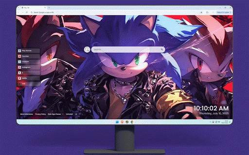 Sonic Punk Rock Live Wallpaper :: Sonic and friends in edgy punk rock style with leather jackets and intense battle poses.