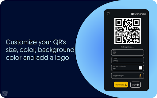 QR Generator :: Extension that generates and customizes a QR code for the current website