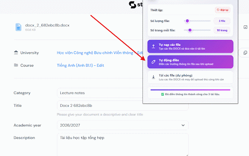 Studocu Premium Helper :: Extension tự động tạo tài liệu hỗ trợ kích hoạt nhanh Studocu Premium