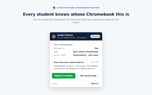 UserAuthGuard Chromebook Monitor :: Chromebook safety, filtering, classroom and device management for schools running UserAuthGuard.