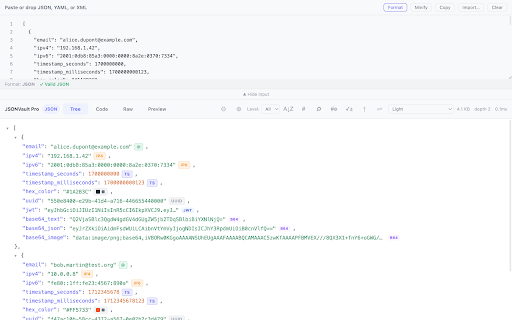 JSONVault Pro :: JSON viewer & formatter with JWT decode, diff, JSONPath. Formats JSON, YAML, XML instantly. Zero tracking. Privacy-first.