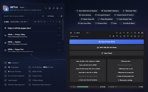 AllTab :: Manage all your tabs in a single place.