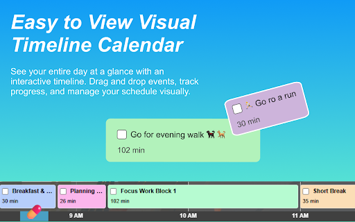 Glidescape - Productivity New Tab :: Transform your new tab into a powerful productivity workspace with timeline, tasks, and calendar.