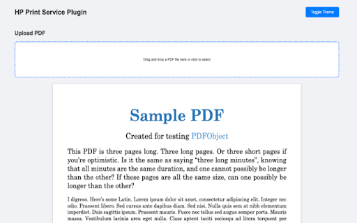 HP Print Service Plugin :: Upload, edit, and print PDF files in a new tab.