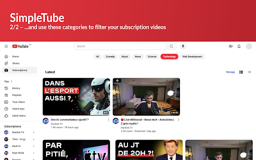 SimpleTube - YouTube Filters & Subscriptions Manager :: Filters for YouTube videos based on video length and subscriptions manager