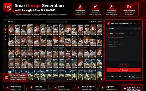 Auto Google Flow & ChatGPT :: Automate Google Flow (labs.google/fx) & ChatGPT image generation with visual workflow builder. Batch create AI images & videos.