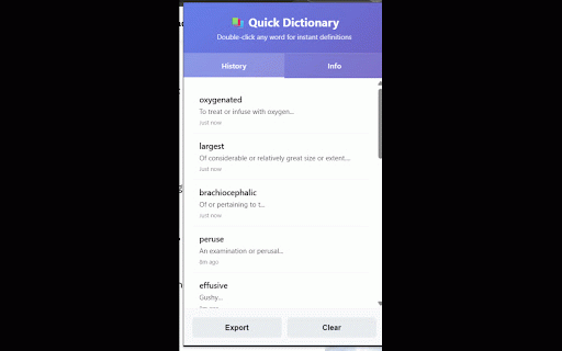 Quick Dictionary :: Double-click any word for instant definitions with history, keyboard shortcuts, and more