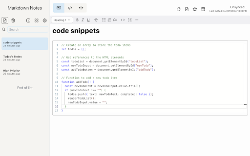 MD Notes :: Write markdown notes easily with the best editor