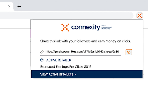 Connexity Deep Link Generator :: This extension generates a publisher rd link from the current browser url
