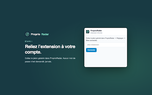 ProprioRadar :: Relie ProprioRadar à votre navigateur : collecte Leboncoin, PAP et SeLoger, envoie vos messages validés, lit les réponses.