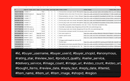 Lazada Reviews Scraper - Extract Reviews from Lazada™️ :: Scrape Lazada product listing reviews, download to CSV/Excel/JSON. Export comments, ratings and images.